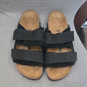 Birkenstock Black Suede Sandals